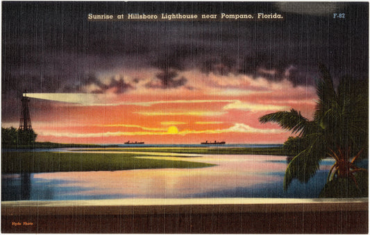 Sunrise at Hillsboro Lighthouse,  Pompano Beach
