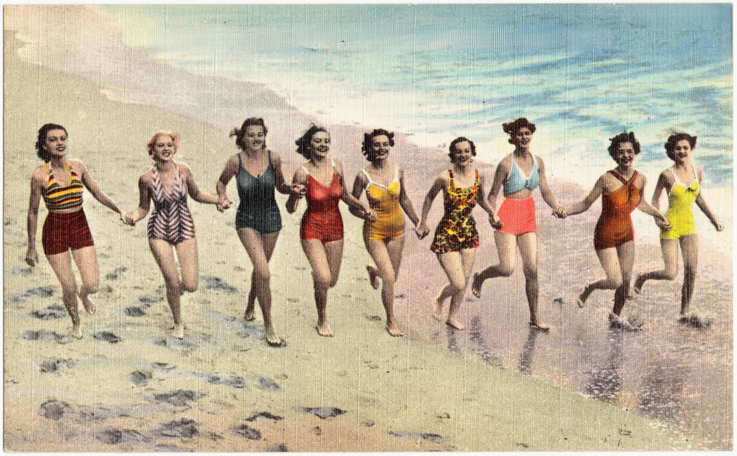 Women Running on the Beach